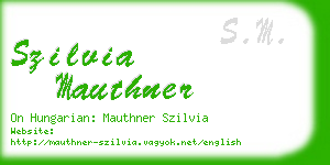 szilvia mauthner business card